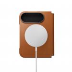 Husa Nomad Traditional Leather Folio Horween compatibila cu iPhone Duo, Saddle 5 - lerato.ro