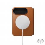 Husa Nomad Traditional Leather Folio Horween compatibila cu iPhone Duo, Saddle 6 - lerato.ro