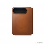 Husa Nomad Traditional Leather Folio Horween compatibila cu iPhone Duo, Saddle 7 - lerato.ro
