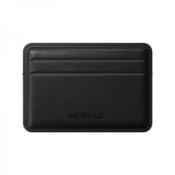 Portofel din piele naturala pentru carduri NOMAD Card Wallet, 4 compartimente, Negru