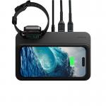 Statie de incarcare cu suprafata din piele naturala NOMAD Wireless Base Station compatibila cu Apple Watch Edition (incarcator inclus) V4, Negru 3 - lerato.ro