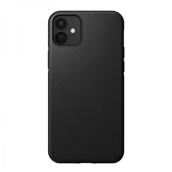 Carcasa din piele naturala NOMAD Rugged MagSafe compatibila cu iPhone 12/12 Pro Black 1 - lerato.ro