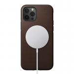 Carcasa din piele naturala NOMAD Rugged MagSafe compatibila cu iPhone 12/12 Pro Brown 8 - lerato.ro