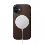 Carcasa din piele naturala NOMAD Rugged MagSafe compatibila cu iPhone 12 Mini Brown 7 - lerato.ro