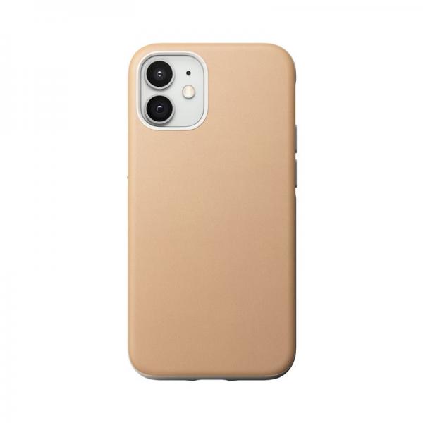Carcasa din piele naturala NOMAD Rugged MagSafe compatibila cu iPhone 12 Mini Natural 1 - lerato.ro