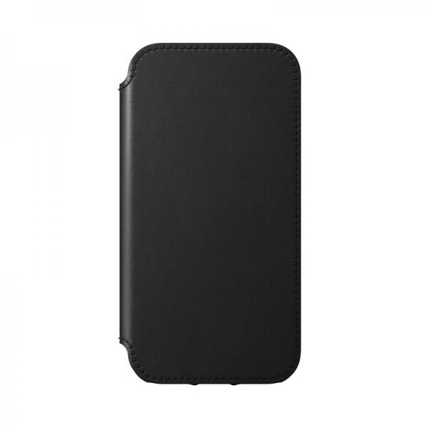 Husa din piele naturala NOMAD Rugged Folio MagSafe compatibila cu iPhone 12 Mini Black 1 - lerato.ro