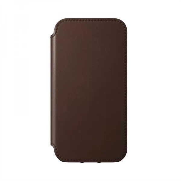 Husa din piele naturala NOMAD Rugged Folio iPhone 12 Mini Brown 1 - lerato.ro