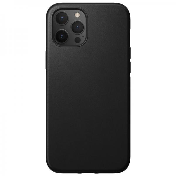 Carcasa din piele naturala NOMAD Rugged MagSafe compatibila cu iPhone 12 Pro Max Black 1 - lerato.ro