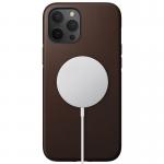 Carcasa din piele naturala NOMAD Rugged MagSafe compatibila cu iPhone 12 Pro Max Brown