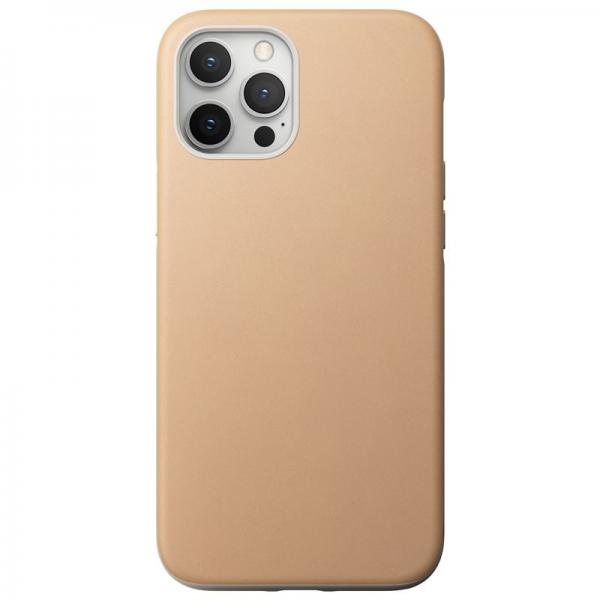 Carcasa din piele naturala NOMAD Rugged MagSafe compatibila cu iPhone 12 Pro Max Natural 1 - lerato.ro