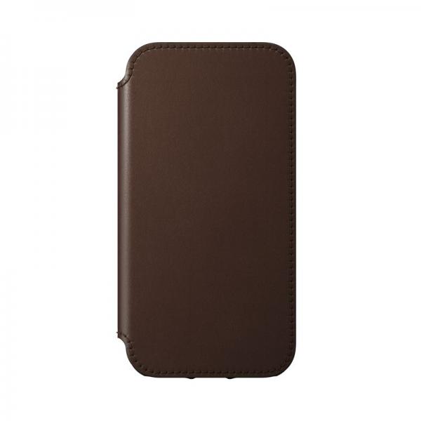 Husa din piele naturala NOMAD Rugged Folio MagSafe compatibila cu iPhone 12 Pro Max Brown 1 - lerato.ro