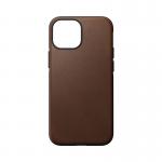 Carcasa din piele naturala NOMAD Rugged MagSafe compatibila cu iPhone 13 Mini Brown 2 - lerato.ro
