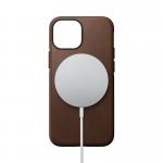 Carcasa din piele naturala NOMAD Rugged MagSafe compatibila cu iPhone 13 Mini Brown