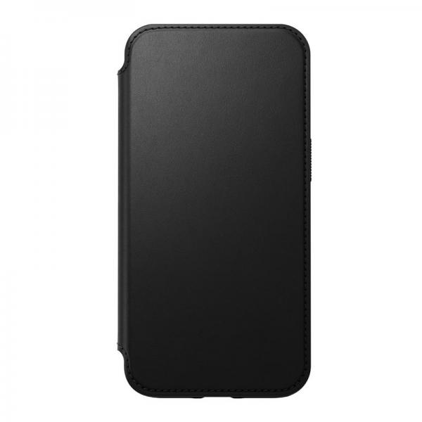 Husa din piele naturala NOMAD Rugged Folio MagSafe compatibila cu iPhone 13 Pro Black 1 - lerato.ro