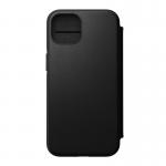 Husa din piele naturala NOMAD Rugged Folio MagSafe compatibila cu iPhone 13 Black