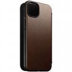 Husa din piele naturala NOMAD Leather Folio MagSafe compatibila cu iPhone 14 Plus Brown 4 - lerato.ro