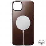 Carcasa din piele naturala NOMAD Modern Leather MagSafe compatibila cu iPhone 14 Plus Brown