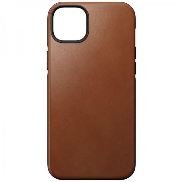Carcasa din piele naturala NOMAD Modern Leather MagSafe compatibila cu iPhone 14 Plus Tan