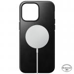 Carcasa din piele naturala NOMAD Modern Leather MagSafe compatibila cu iPhone 14 Pro Max Black