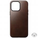 Carcasa din piele naturala NOMAD Modern Leather MagSafe compatibila cu iPhone 14 Pro Max Brown 7 - lerato.ro