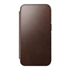 Husa din piele naturala NOMAD Leather Folio MagSafe compatibila cu iPhone 14 Pro Brown