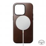 Carcasa din piele naturala NOMAD Modern Leather MagSafe compatibila cu iPhone 14 Pro Brown 6 - lerato.ro