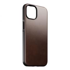 Carcasa din piele naturala NOMAD Modern Leather MagSafe compatibila cu iPhone 14 Brown