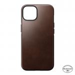 Carcasa din piele naturala NOMAD Modern Leather MagSafe compatibila cu iPhone 14 Brown 7 - lerato.ro