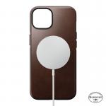 Carcasa din piele naturala NOMAD Modern Leather MagSafe compatibila cu iPhone 14 Brown 6 - lerato.ro