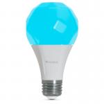 Set 3 becuri Smart LED RGBW Nanoleaf Essentials A19, lumina alba/colorata, E27, 9W, Peste 16M culori, control vocal, WiFi 6 - lerato.ro