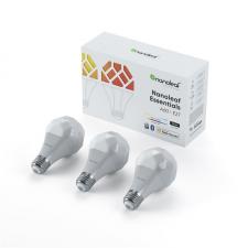 Set 3 becuri Smart LED RGBW Nanoleaf Essentials A19, lumina alba/colorata, E27, 9W, Peste 16M culori, control vocal, WiFi