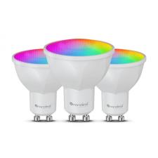 Set 3 becuri Smart LED RGBCW Nanoleaf Essentials Bulb, lumina alba/colorata, GU10, 5W, Peste 16M culori, Control vocal, WiFi