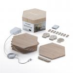 Kit 7 panouri luminoase inteligente Nanoleaf Elements Hexagons Wood Look Starter Kit, cu senzor muzica inclus, multi-touch control, Wi-Fi 8 - lerato.ro