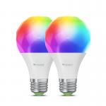 Set 2 becuri Smart LED RGBCW Matter Wi-Fi A19, lumina alba/colorata, E27, 8.5W, Peste 16M culori, control vocal, WiFi 2 - lerato.ro
