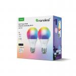 Set 2 becuri Smart LED RGBCW Matter Wi-Fi A19, lumina alba/colorata, E27, 8.5W, Peste 16M culori, control vocal, WiFi 9 - lerato.ro