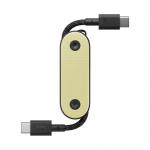 Cablu pentru incarcare si transfer de date Native Union Pocket, 2x USB-C, 60W, 17cm, Galben 2 - lerato.ro