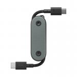 Cablu pentru incarcare si transfer de date Native Union Pocket, 2x USB-C, 60W, 17cm, Verde 2 - lerato.ro