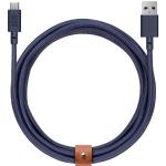 Cablu pentru incarcare si transfer de date Native Union Belt USB-A / USB Type-C 1.2m Marine 2 - lerato.ro