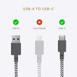 Cablu pentru incarcare si transfer de date Native Union Belt USB-A / USB Type-C 1.2m Marine 6 - lerato.ro