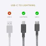 Cablu pentru incarcare si transfer de date Native Union Belt USB Type-C / Lightning 1.2m Rose 5 - lerato.ro