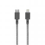 Cablu pentru incarcare si transfer de date Native Union Belt USB Type-C / Lightning 3m Zebra 2 - lerato.ro