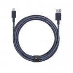 Cablu pentru incarcare si transfer de date Native Union Belt XL USB / Lightning 3m Indigo 2 - lerato.ro