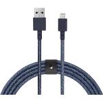 Cablu pentru incarcare si transfer de date Native Union Belt XL USB / Lightning 3m Indigo 3 - lerato.ro