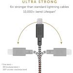 Cablu pentru incarcare si transfer de date Native Union Belt XL USB / Lightning 3m Zebra