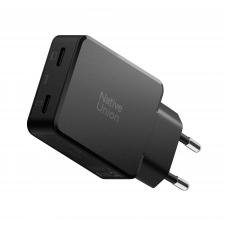 Incarcator retea Native Union Pocket GaN, 2xUSB-C, 65W, 3A, Negru
