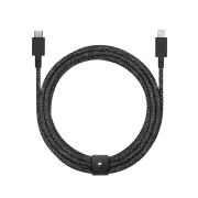 Cablu pentru incarcare si transfer de date Native Union Belt XL, USB-C/Lightning, PD 27W, 480Mbps, 3m, Cosmos