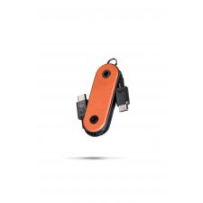 Cablu pentru incarcare si transfer de date Native Union Pocket Cable, 2x USB-C, 60W, 480Mbps, 17cm, Negru / Rosu