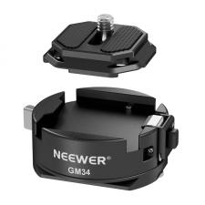 Camere video/foto si accesorii, Suport Neewer GM34 cu Eliberare Rapida si Placa Arca Swiss compatibil cu DJI RS, Negru, lerato.ro