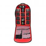 Rucsac Neewer NW3300pentru camere video/foto DSLR, accesorii si multe altele, Compatibil cu laptop de 17 inch, 11 compartimente, 55 × 35 × 26 cm, Negru / Rosu 3 - lerato.ro