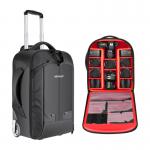 Rucsac Neewer NW3300pentru camere video/foto DSLR, accesorii si multe altele, Compatibil cu laptop de 17 inch, 11 compartimente, 55 × 35 × 26 cm, Negru / Rosu 4 - lerato.ro